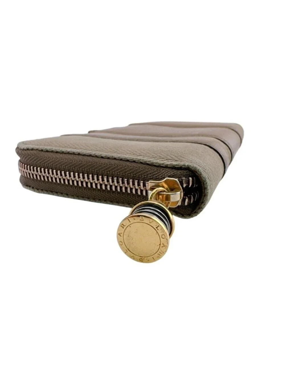 Bvlgari B.zero1 Leather Wallet Brown